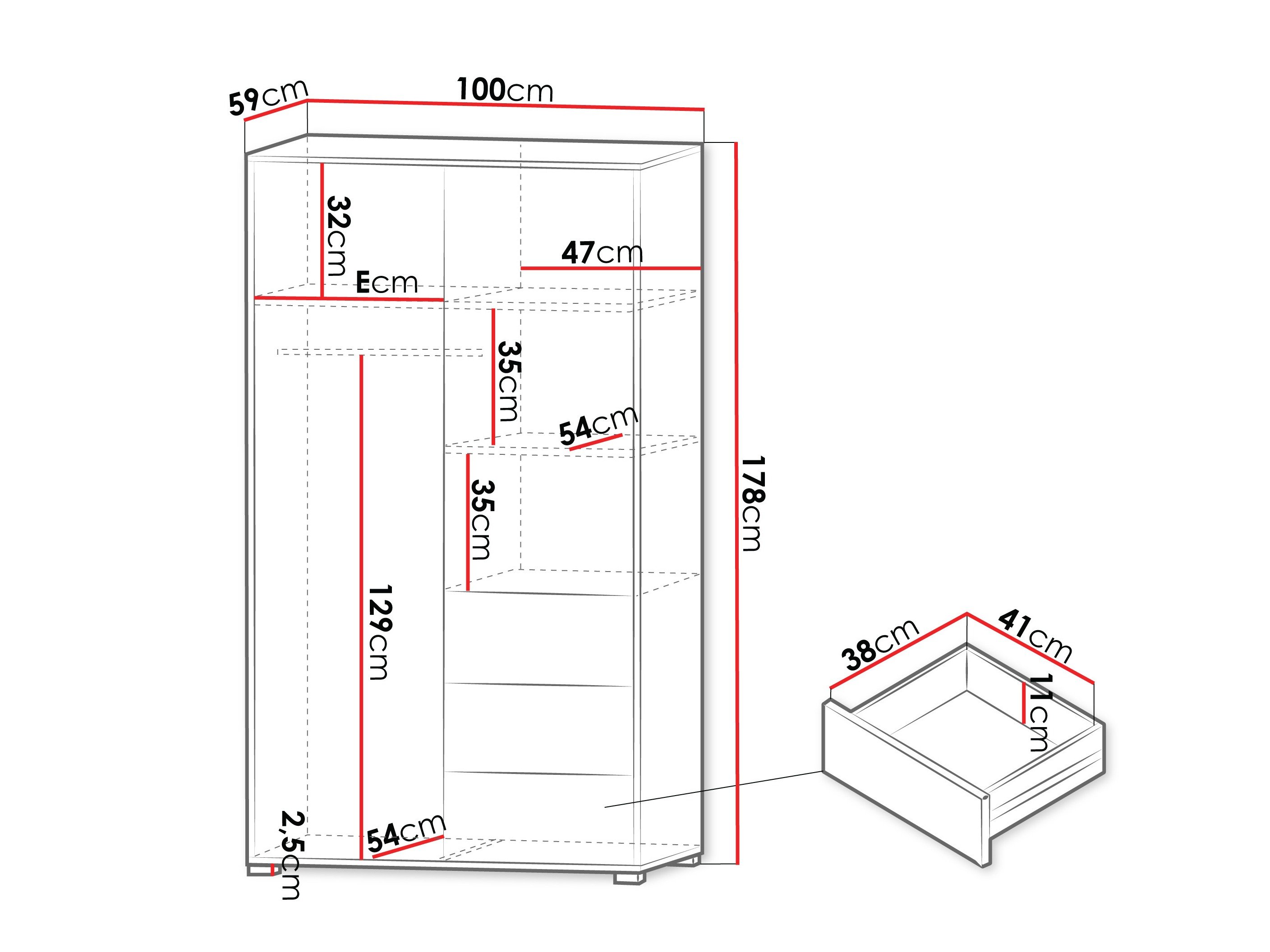 Armoire Comfivo Tutela (Blanc)