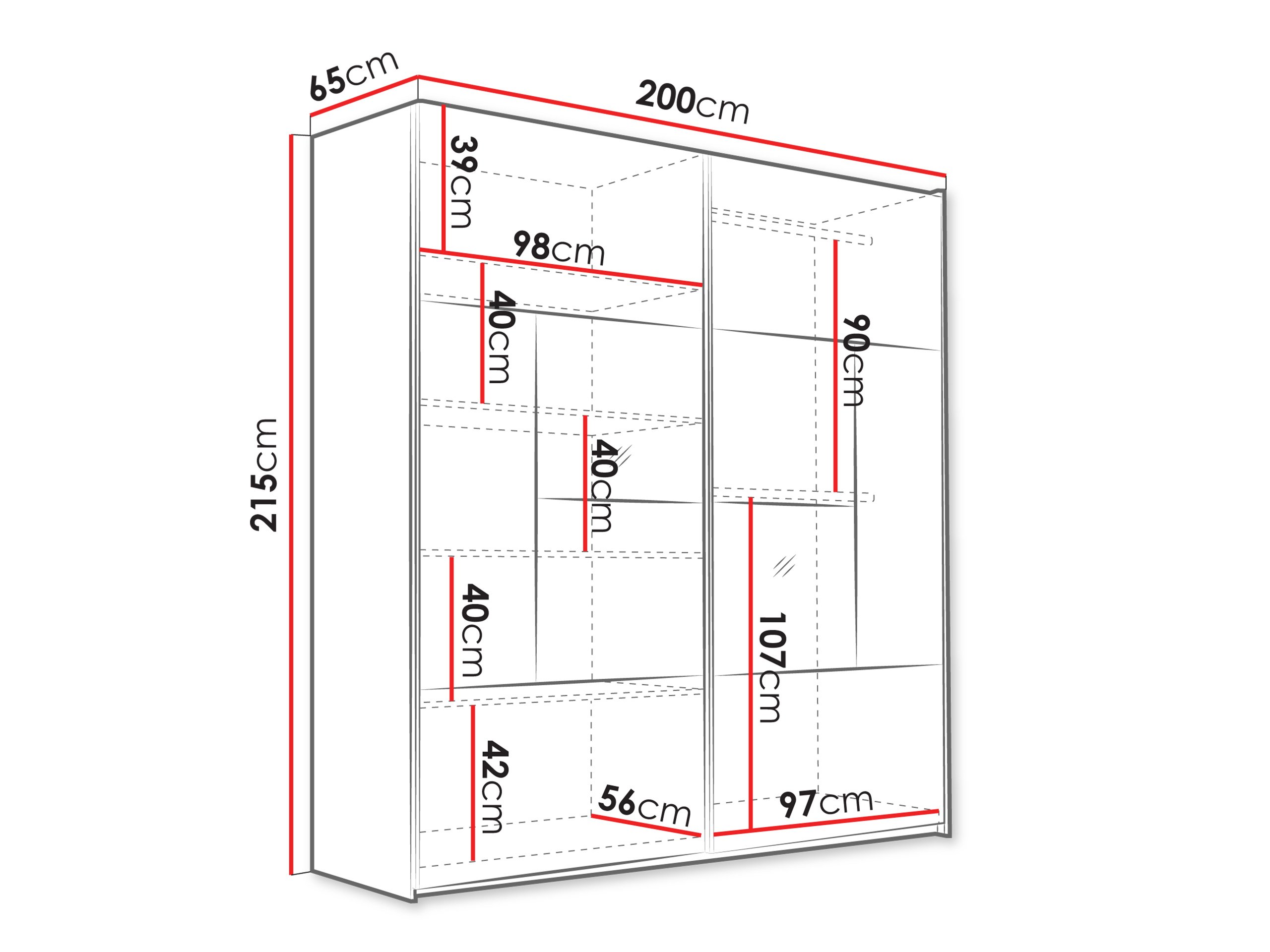 Armoire Honolulu 273 (Graphite)