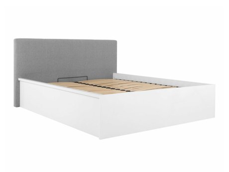 Lit Livevaro 123 (Blanc brillant + Gris)