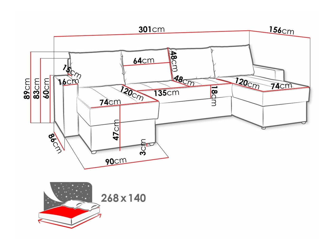 Canapé d'angle Providence 143 (Loca 21)