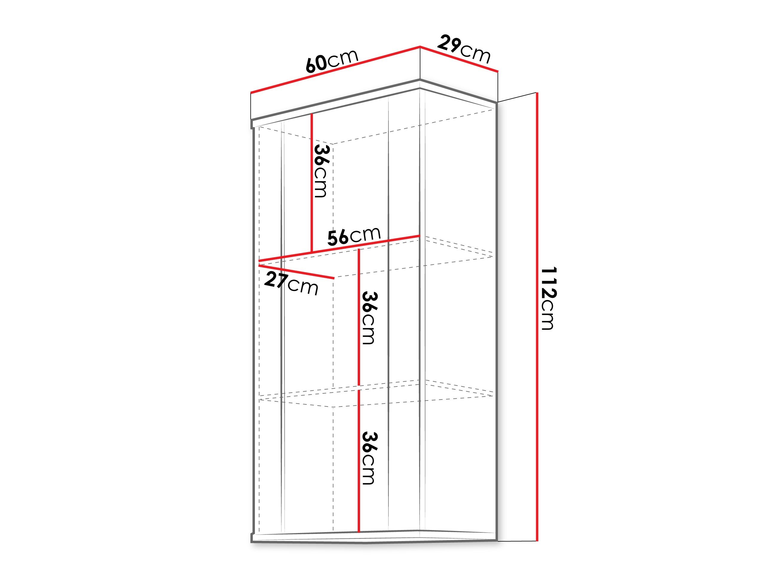 Armoire murale Tornola 103 (Cachemire + Noir)