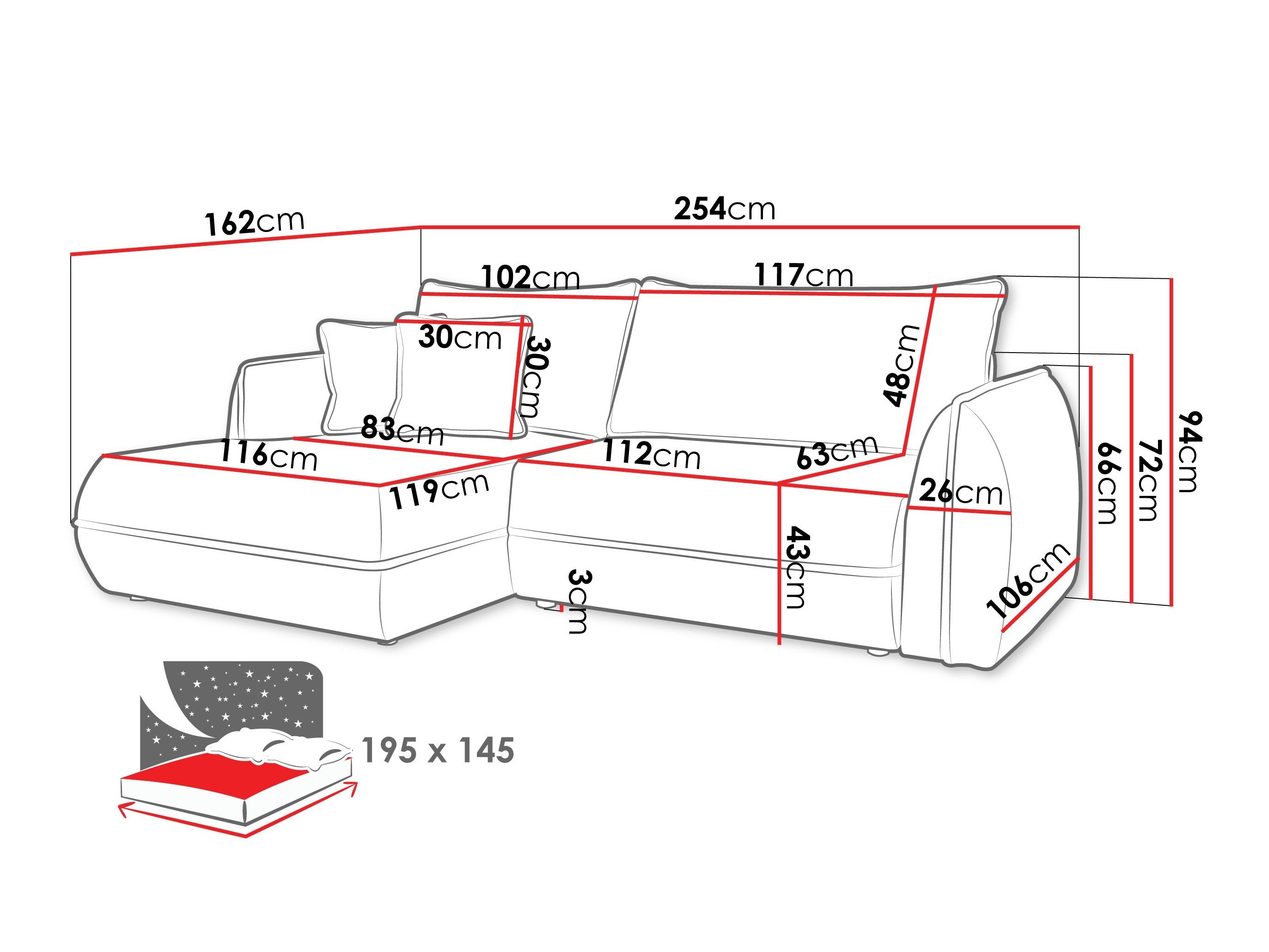 Canapé d'angle Ficas (Lima 16)
