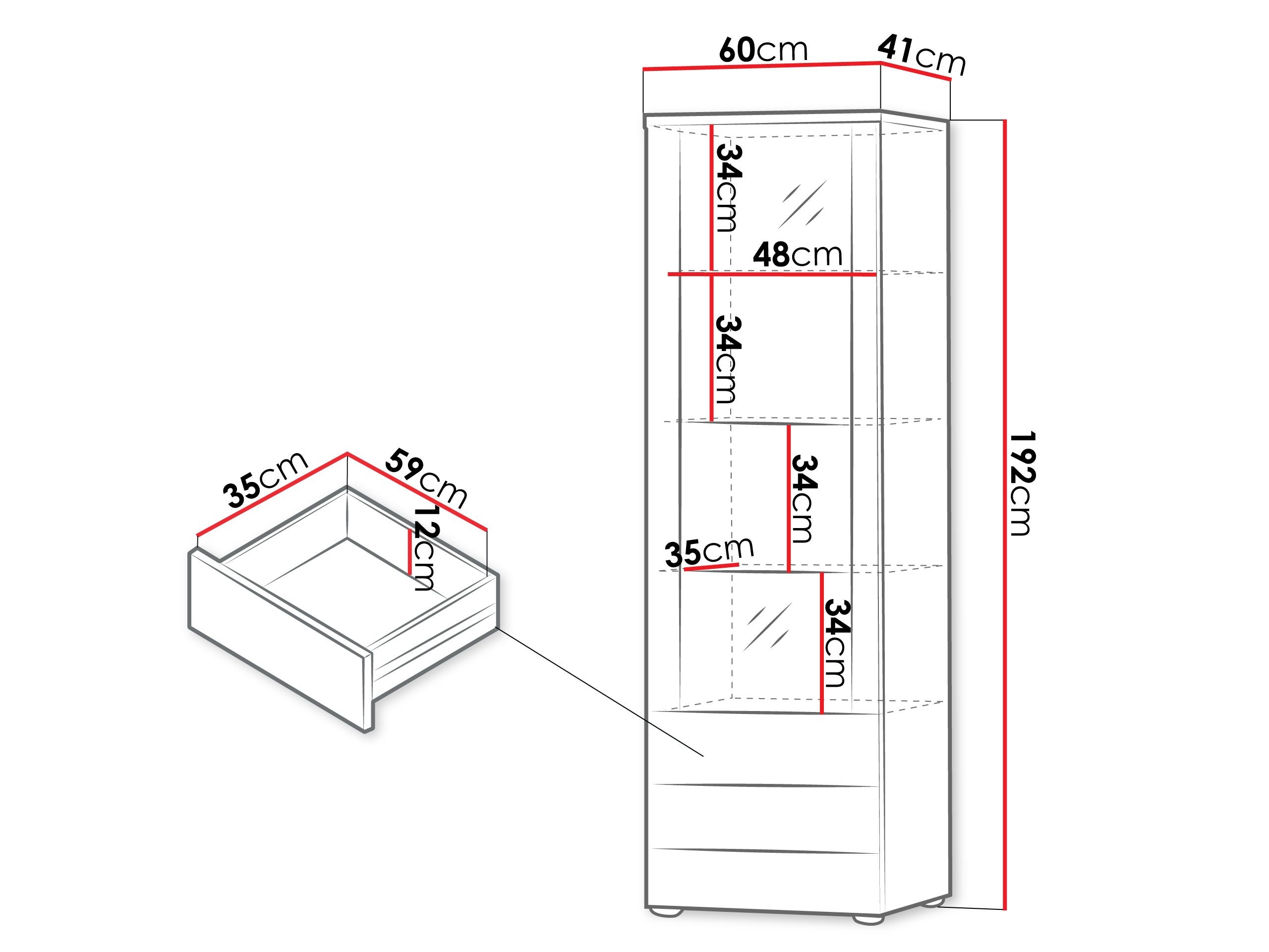 Étagère Tornola 102 (Cachemire + Noir)