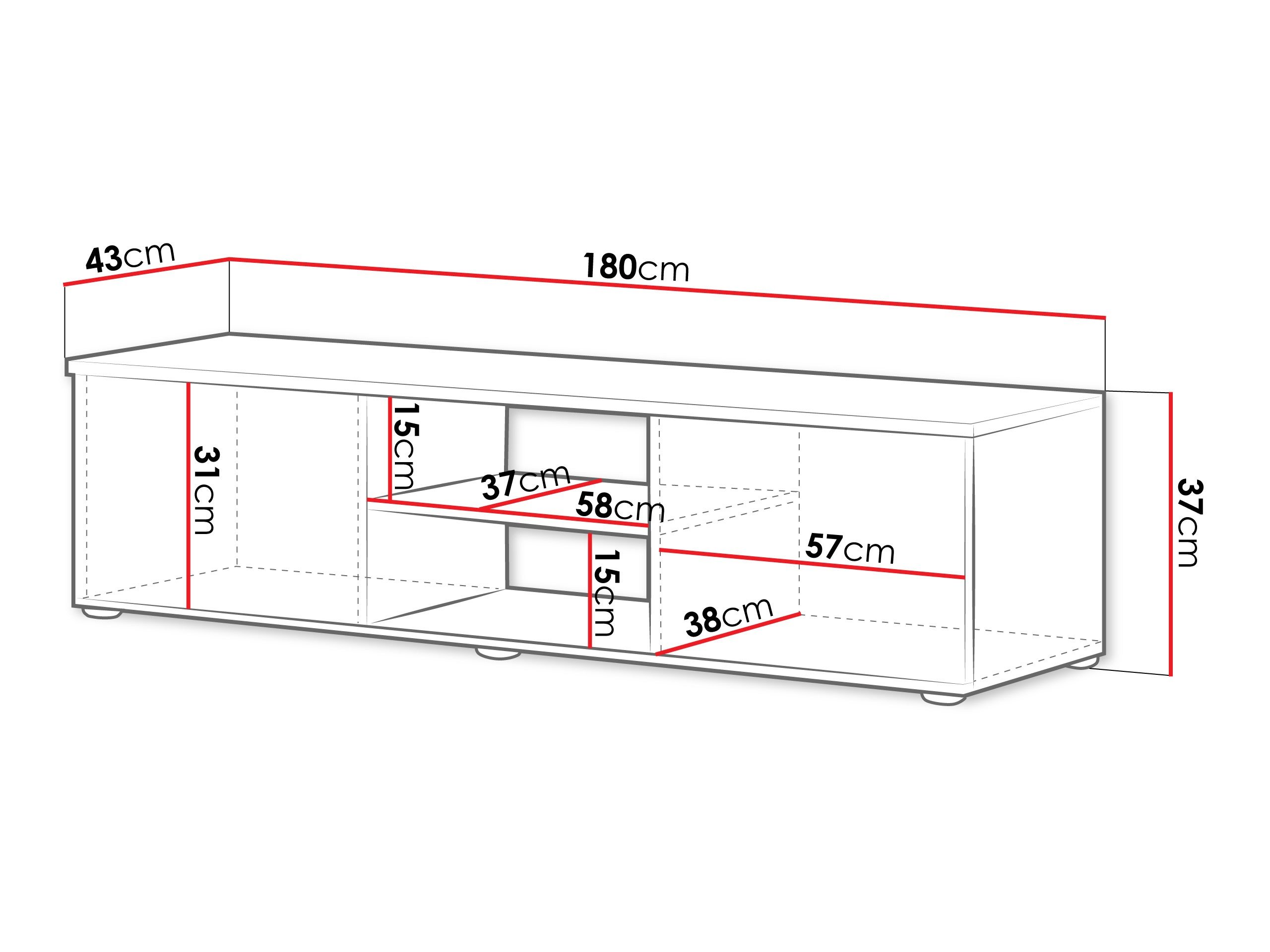Meuble TV Tornola 101 (Cachemire + Noir)