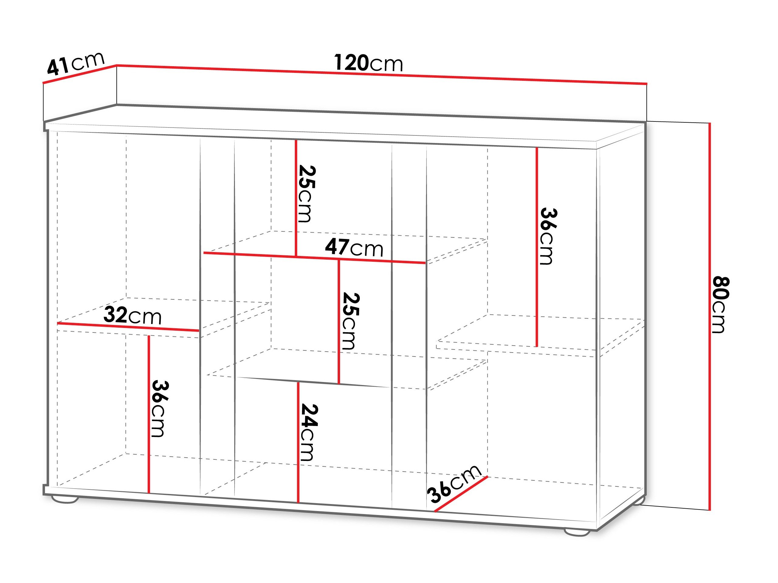 Buffet Tornola 106 (Cachemire + Noir)