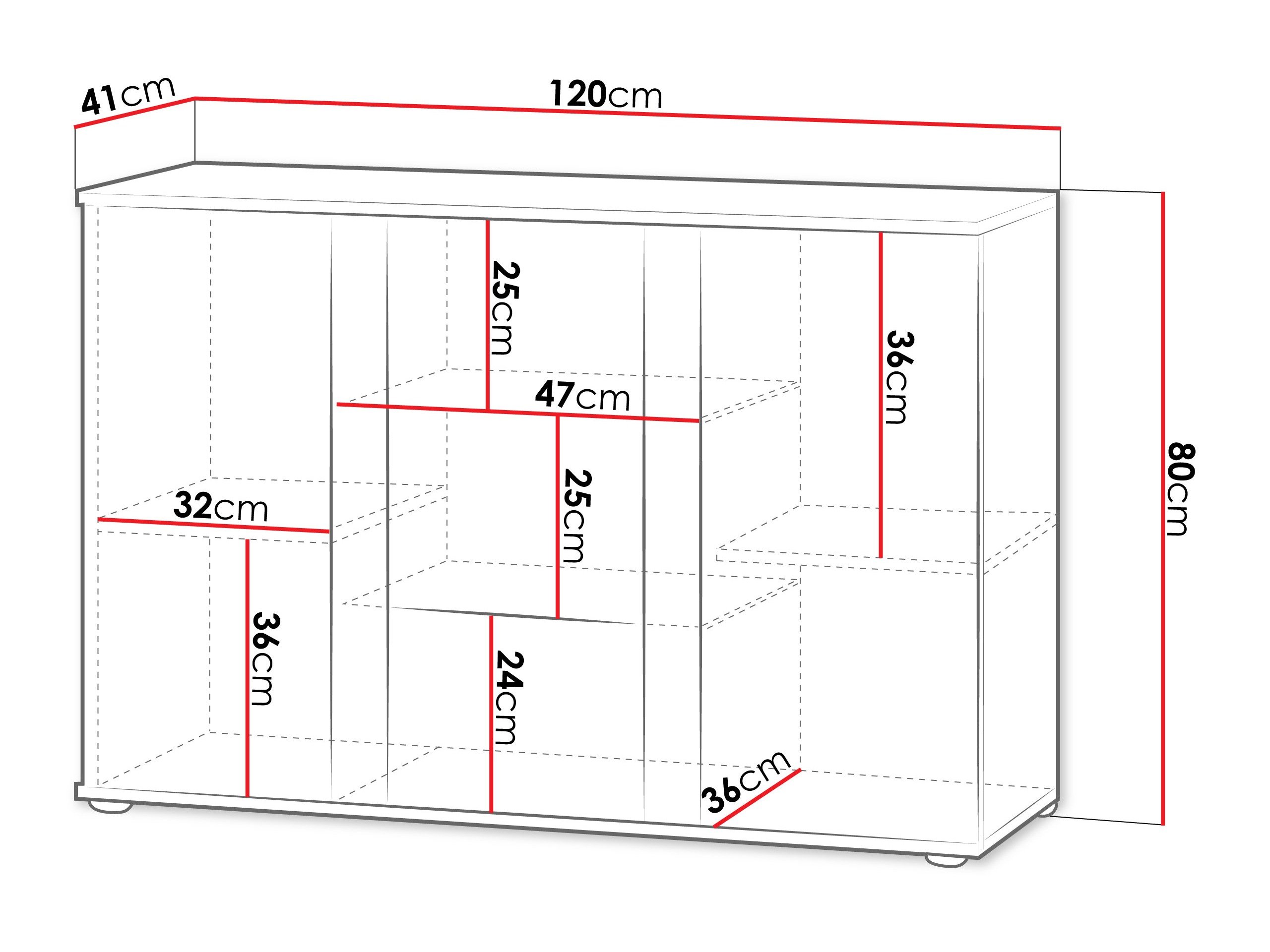 Buffet Tornola 106 (Cachemire + Noir)