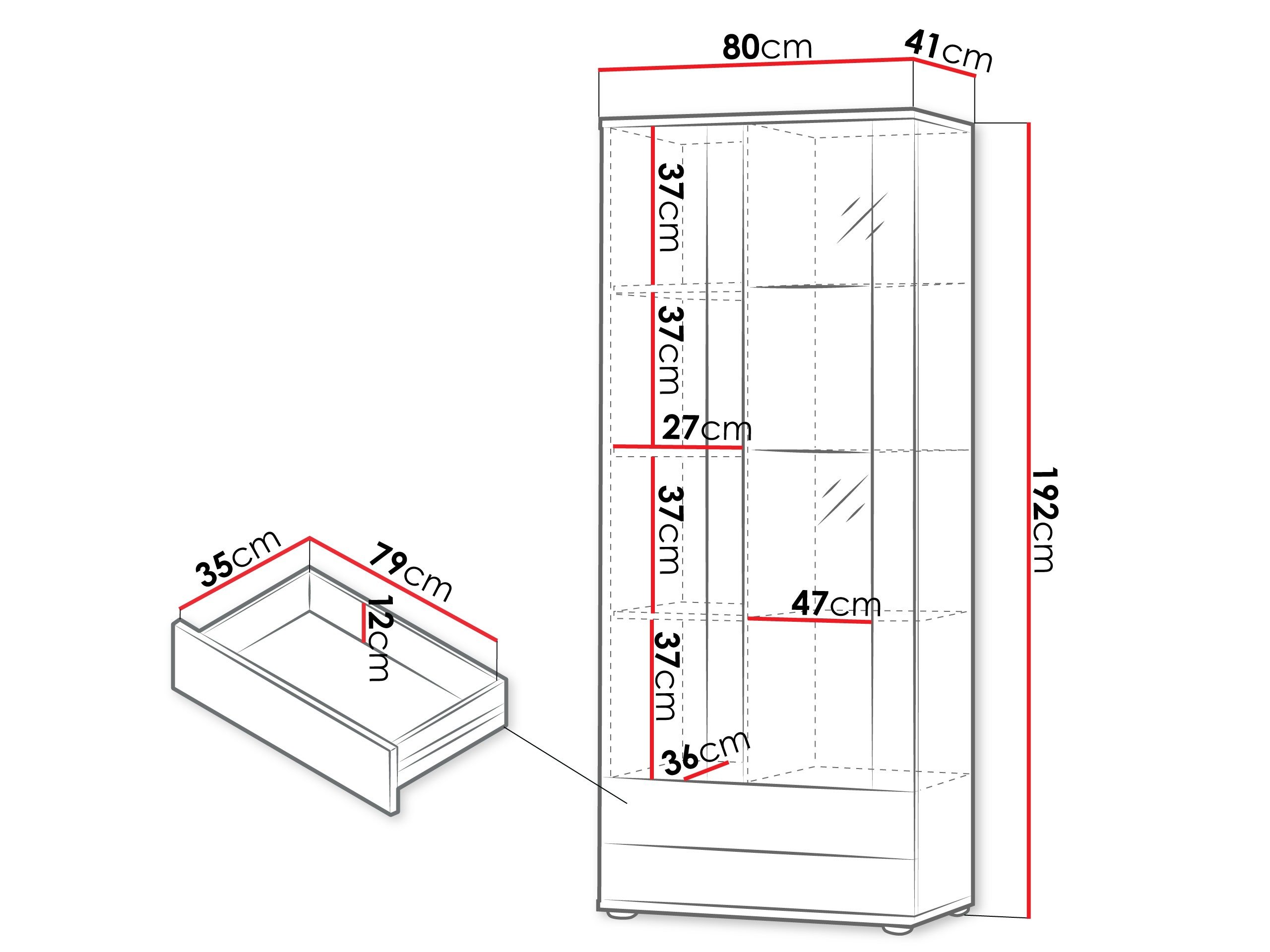 Étagère Tornola 105 (Cachemire + Noir)