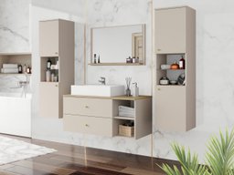 Ensemble de salle de bain Ophruvi 102 (Cachemire + Chêne)