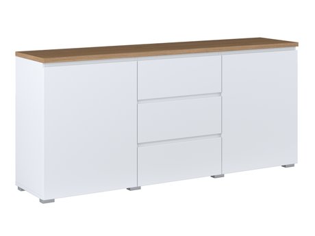 Commode Baletu 106 (Blanc + Chêne)