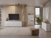 Commode Baletu 106 (Blanc + Chêne)