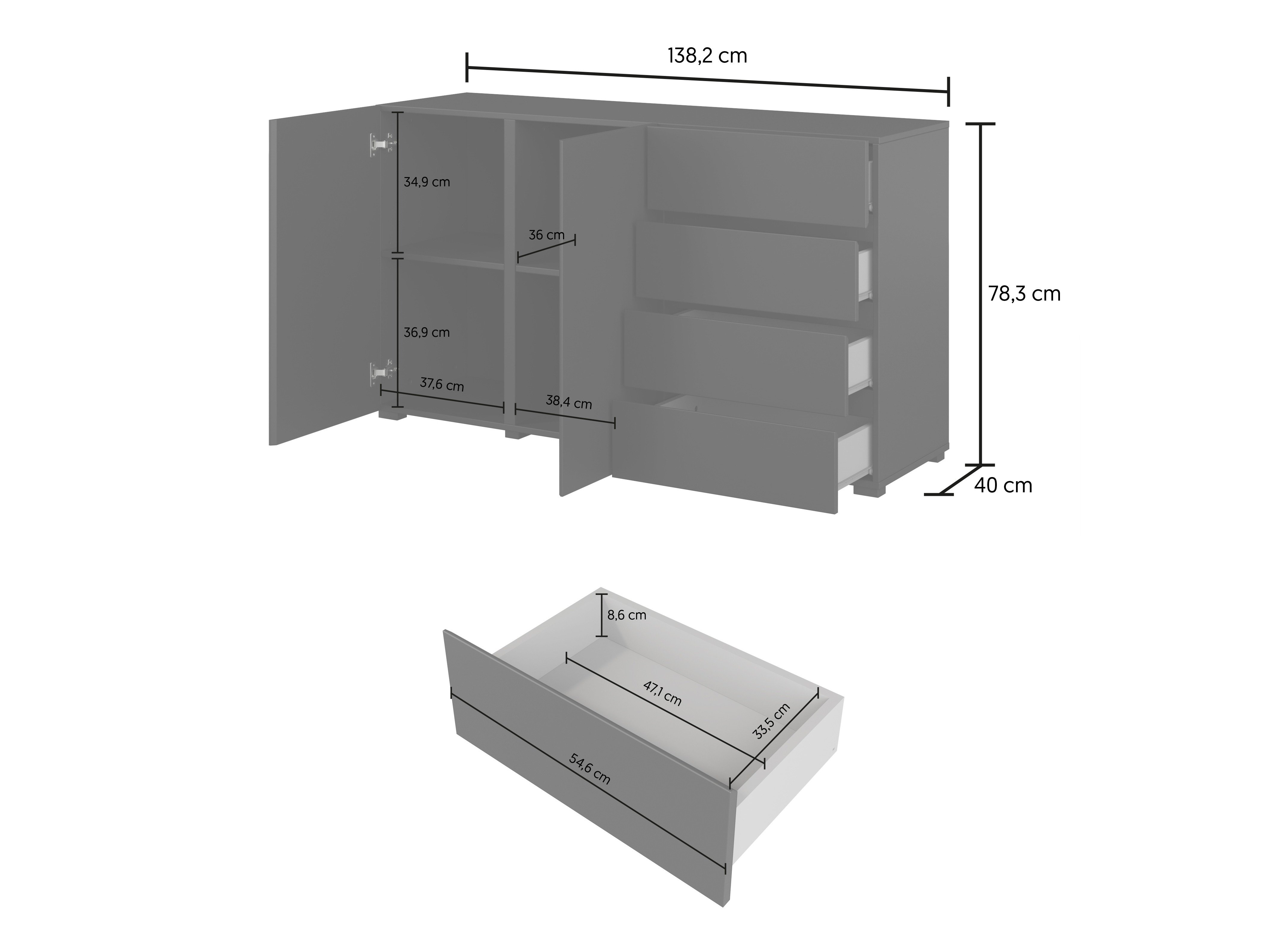 Commode Elbleve 101 (Noir)