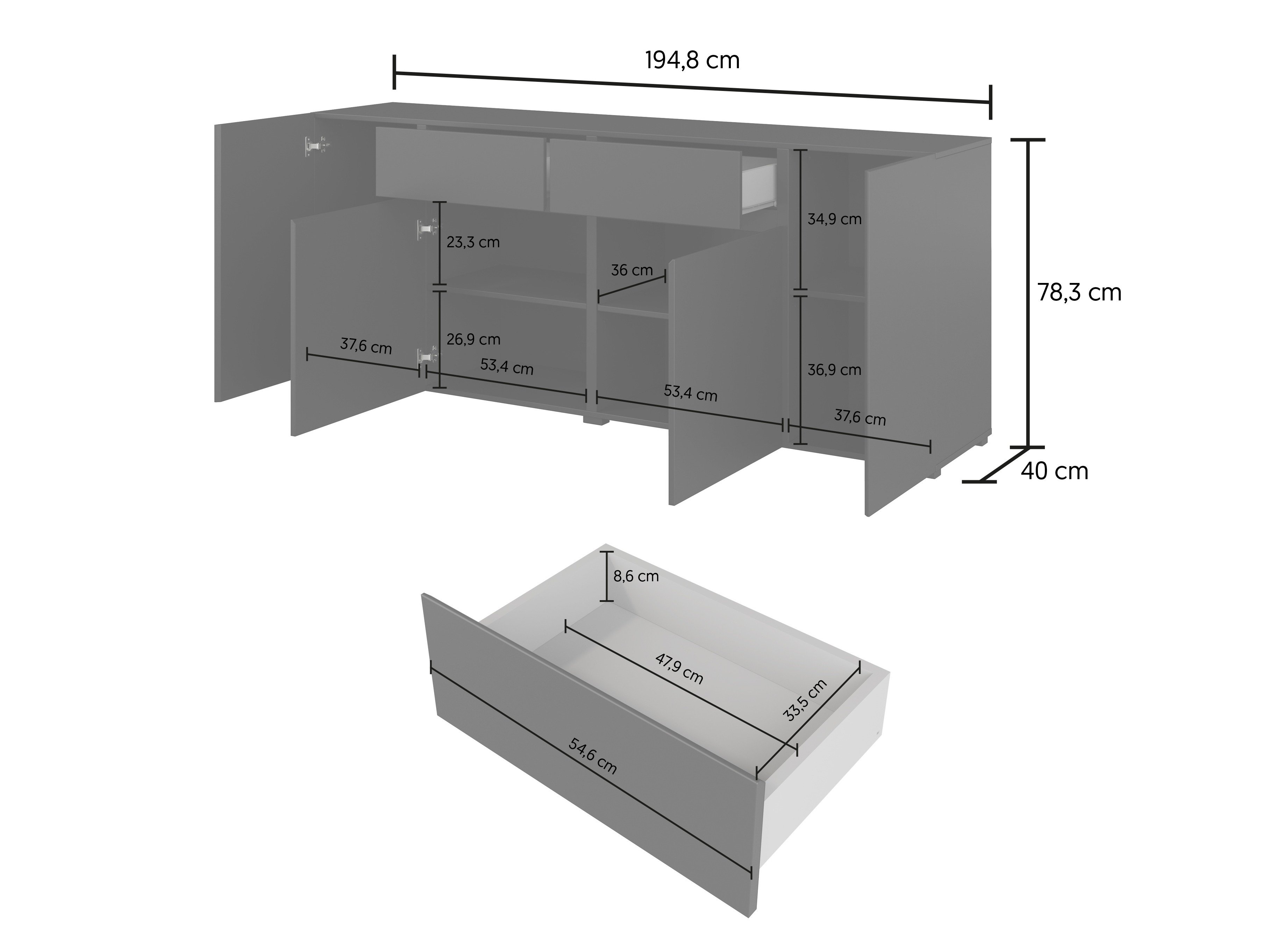 Commode Elbleve 103 (Chêne wotan)