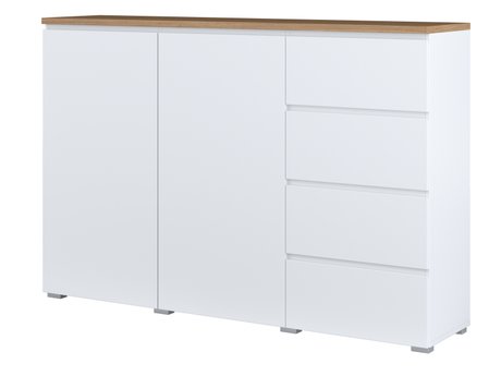Commode Baletu 109 (Blanc + Chêne)