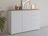 Commode Baletu 109 (Blanc + Chêne)