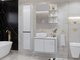 Ensemble de salle de bain Tecavu 105 (Blanc brillant + Blanc)