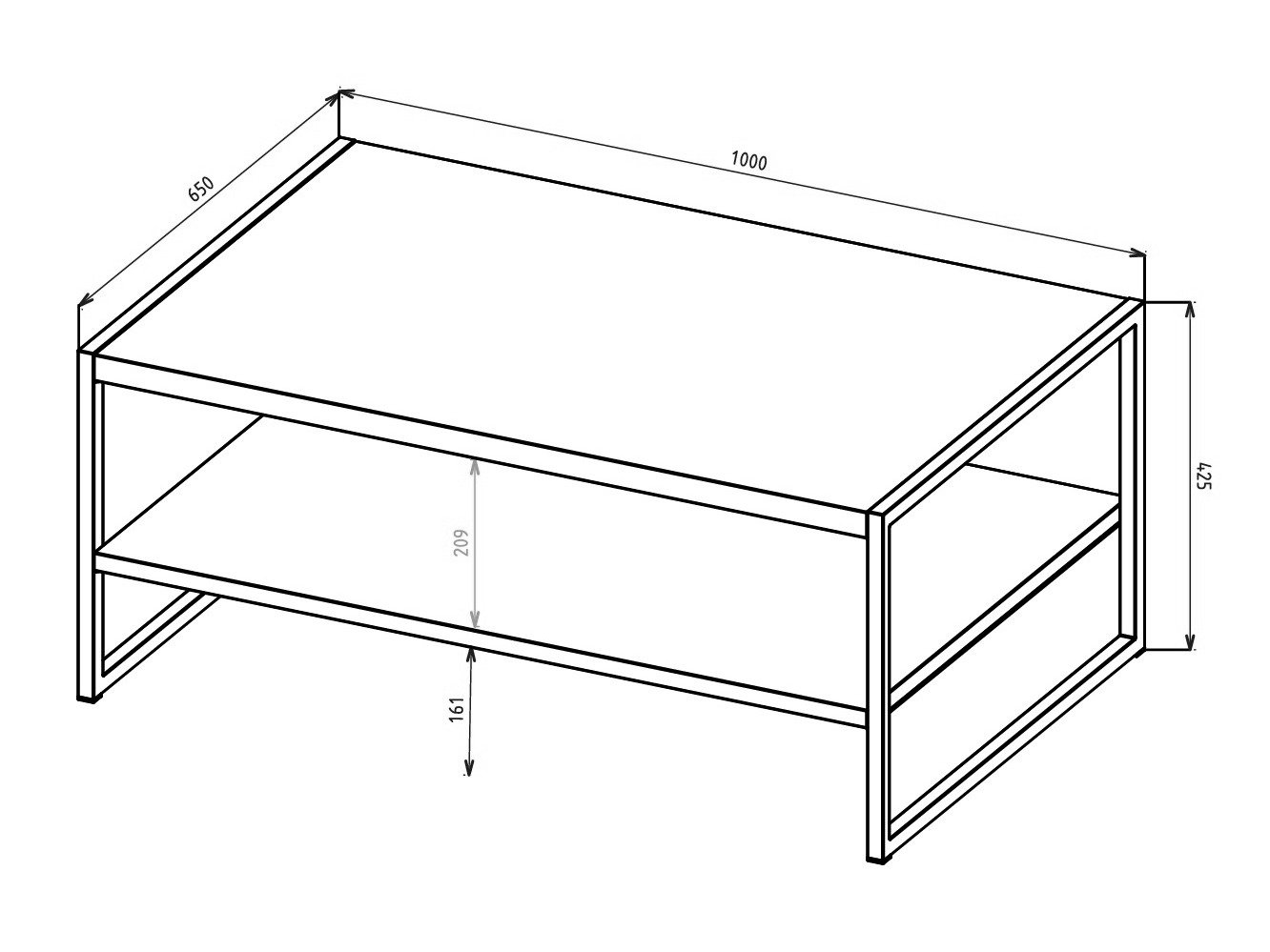 Table basse Austin 381 (Congo + Noir)