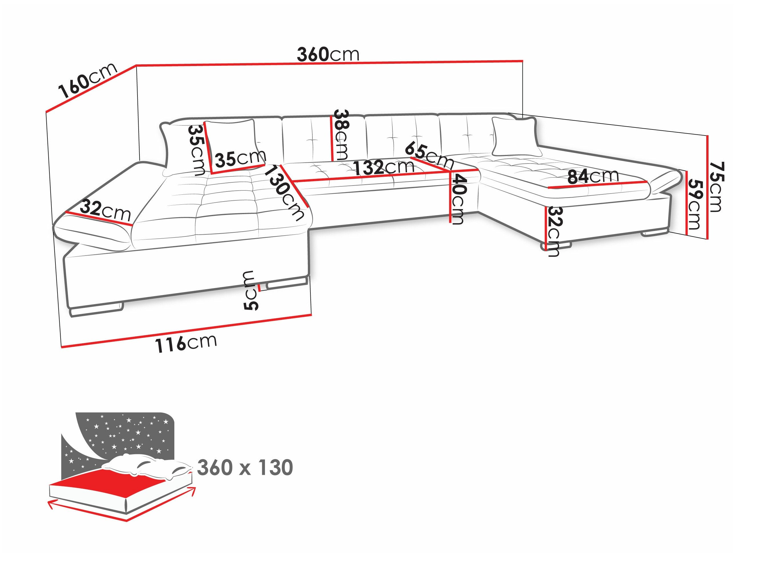 Canapé d'angle Comfivo Ficus I (Soft 011 + Lux 05 + Lux 06)