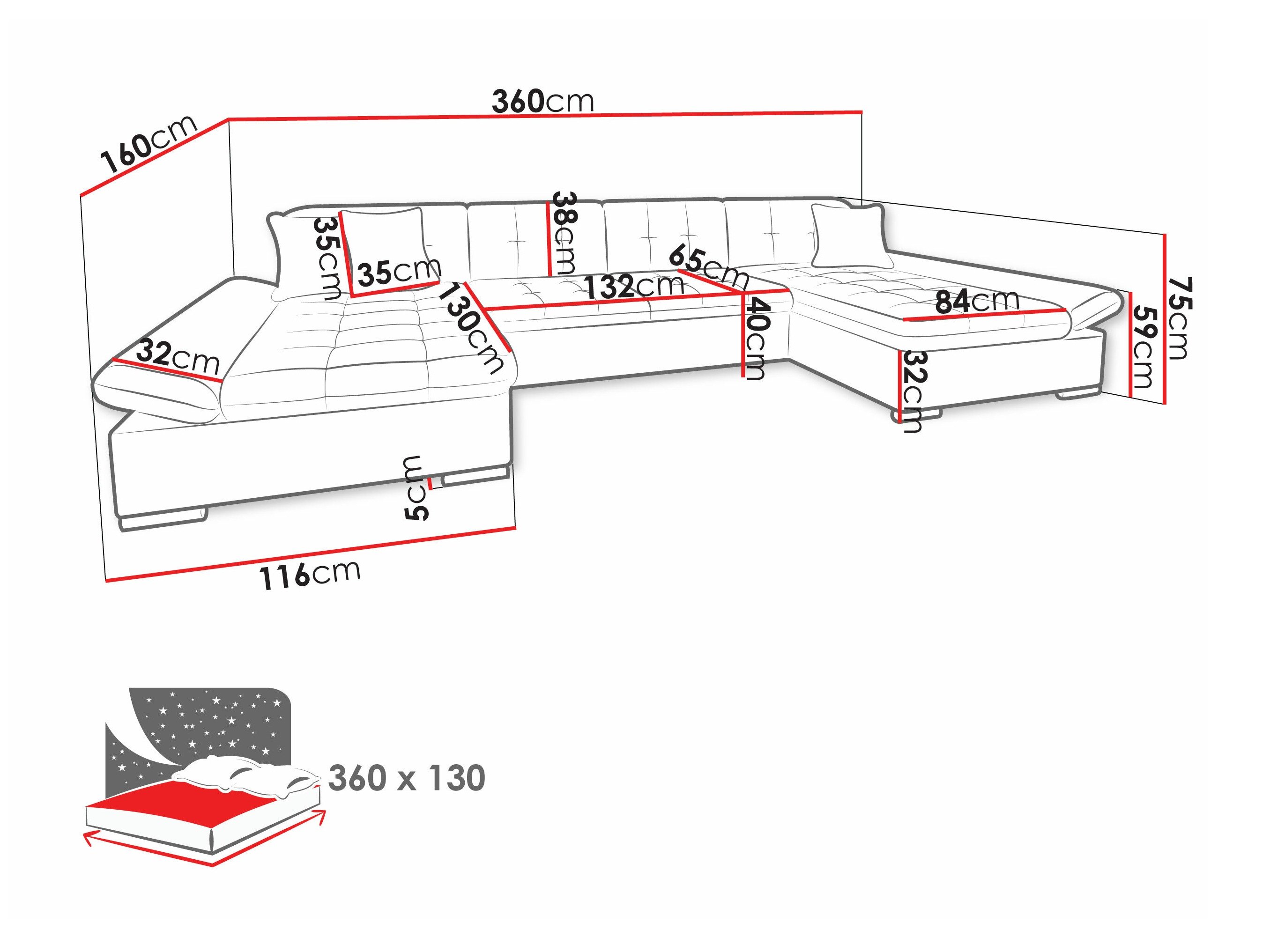 Canapé d'angle Comfivo Ficus I (Soft 017 + Lux 05 + Lux 06)
