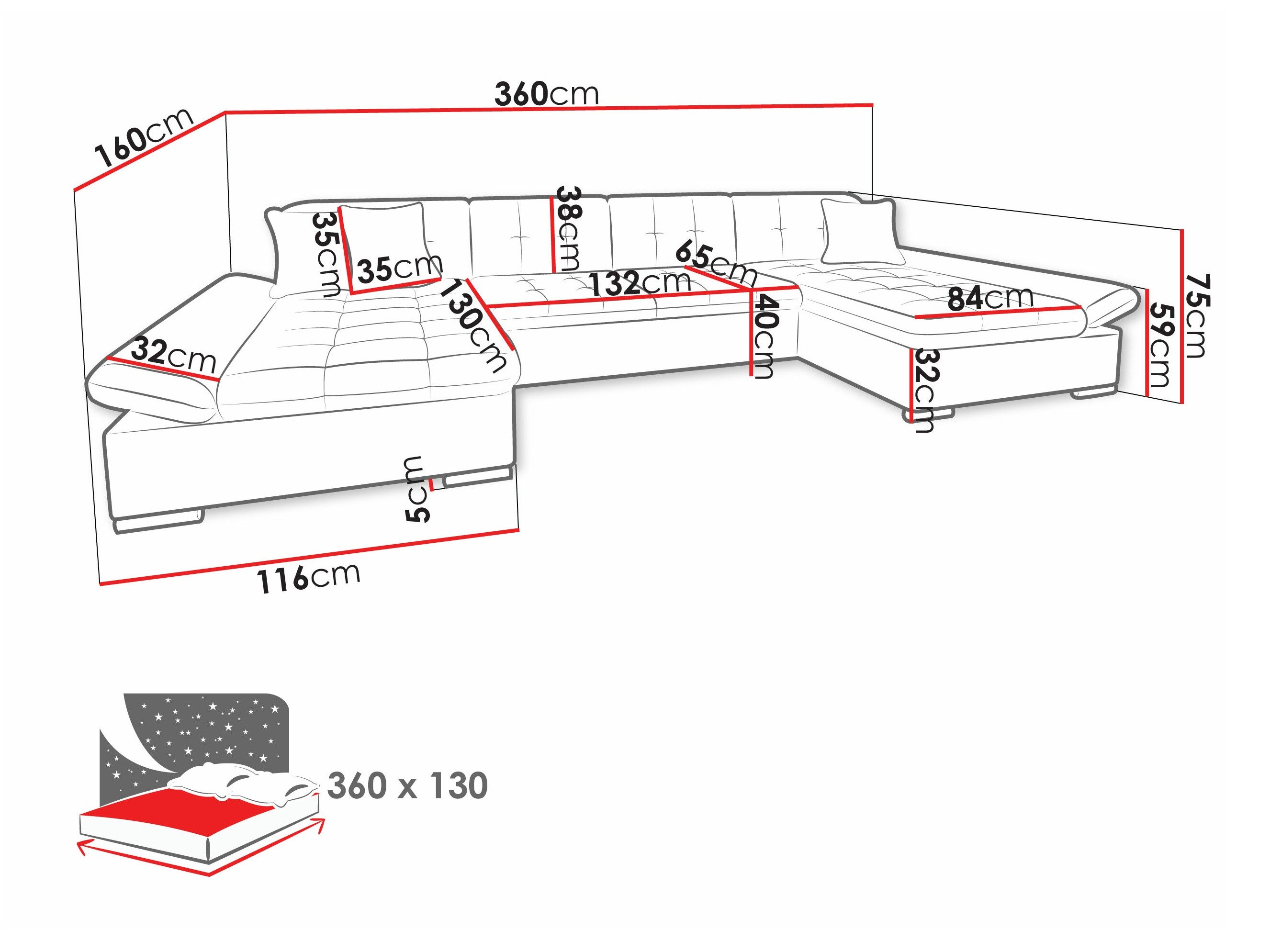 Canapé d'angle Comfivo Ficus II (Magni 206.02)