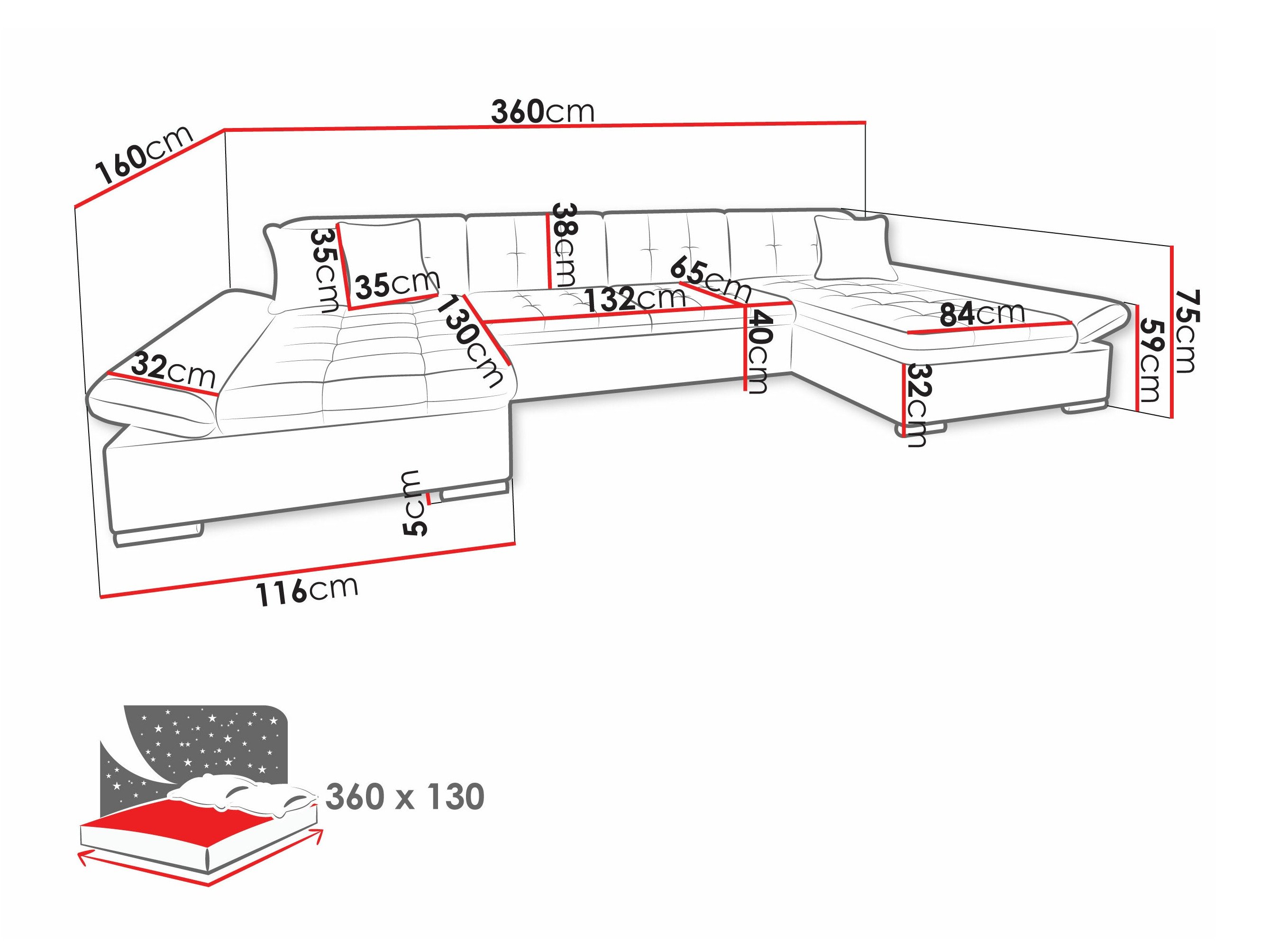 Canapé d'angle Comfivo Ficus II (Manza 04)