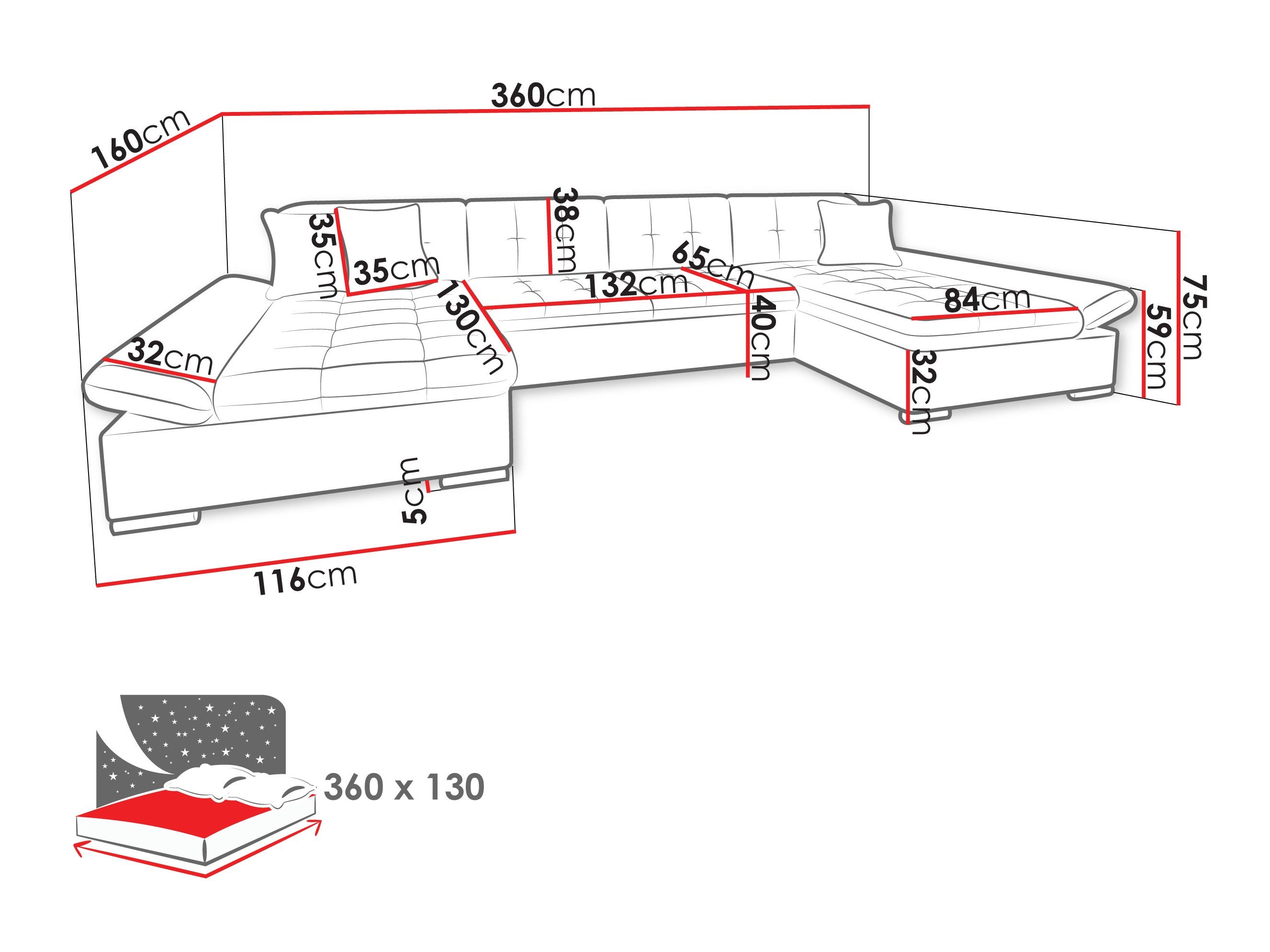 Canapé d'angle Comfivo Ficus II (Manza 83)