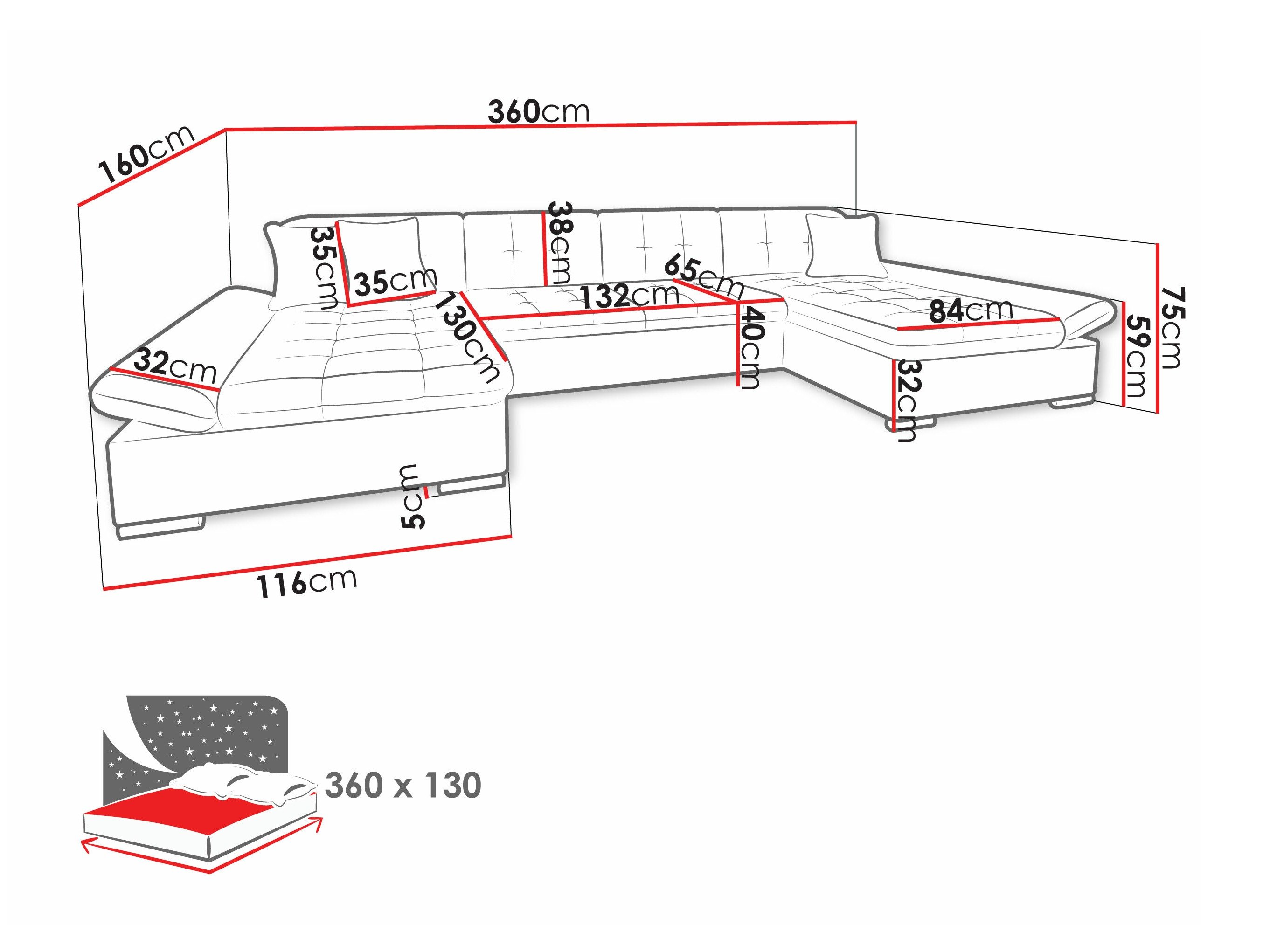 Canapé d'angle Comfivo Ficus II (Sorriso 08 + Sorriso 06)