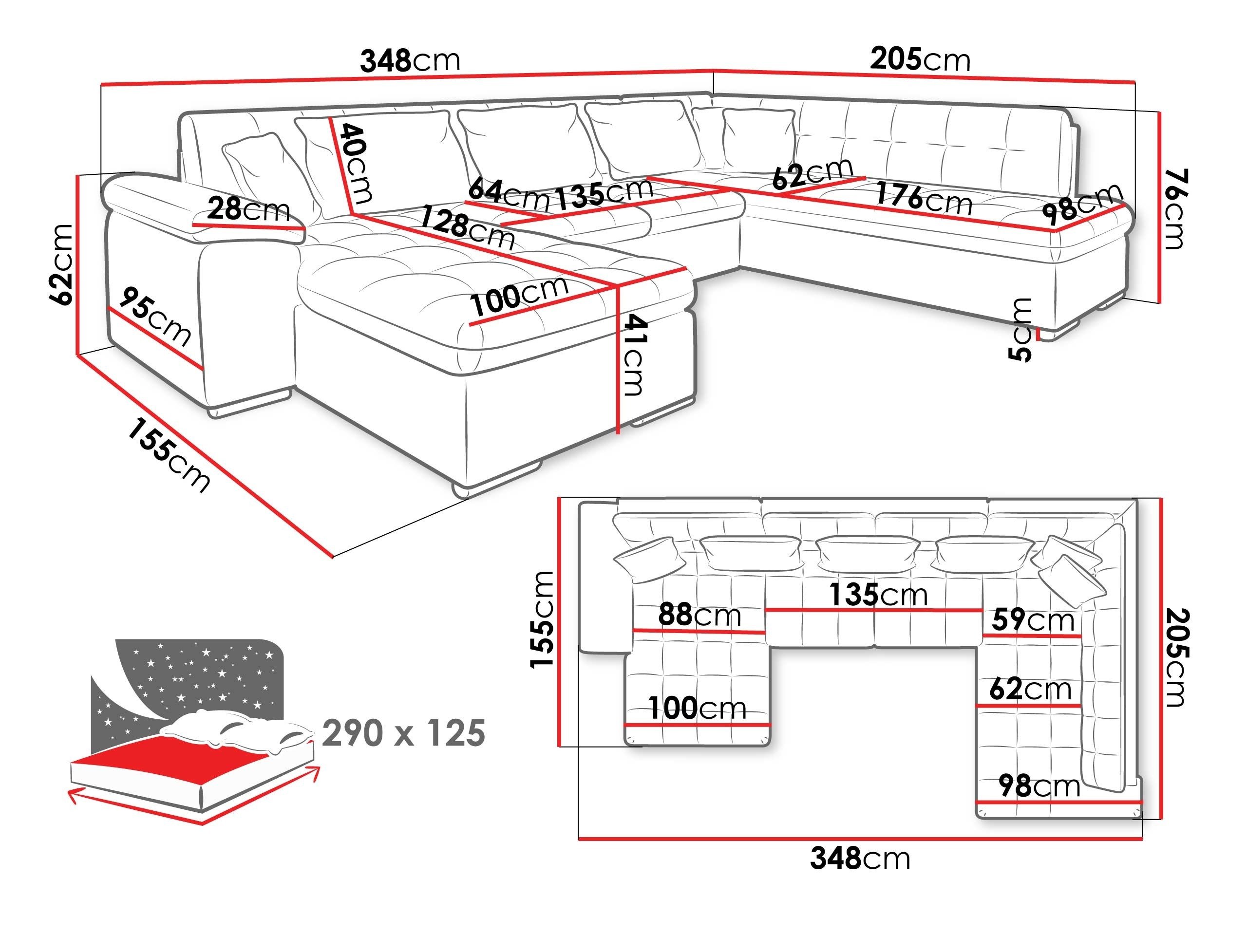 Canapé d'angle Comfivo Gemma IV (Lux 03)