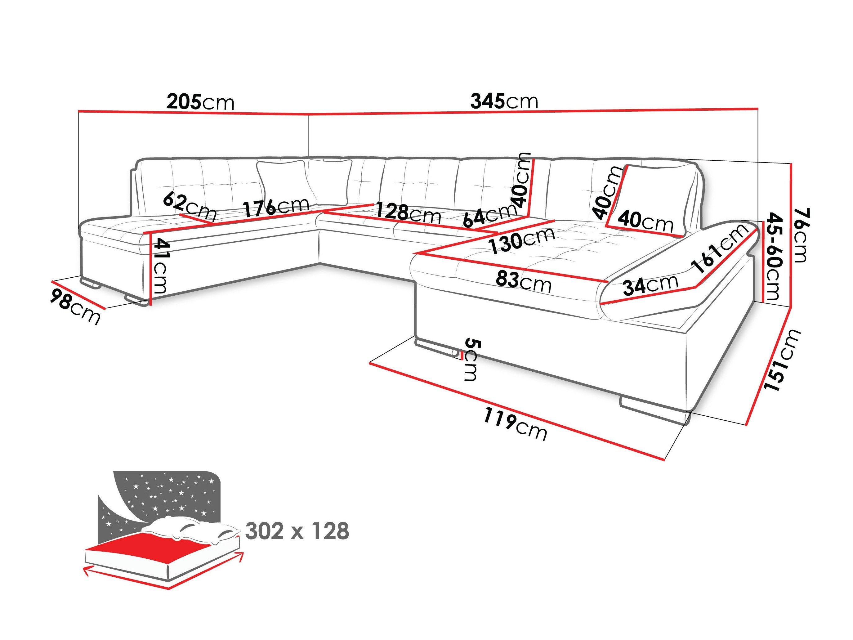 Canapé d'angle Comfivo Tilia (Lux 03)