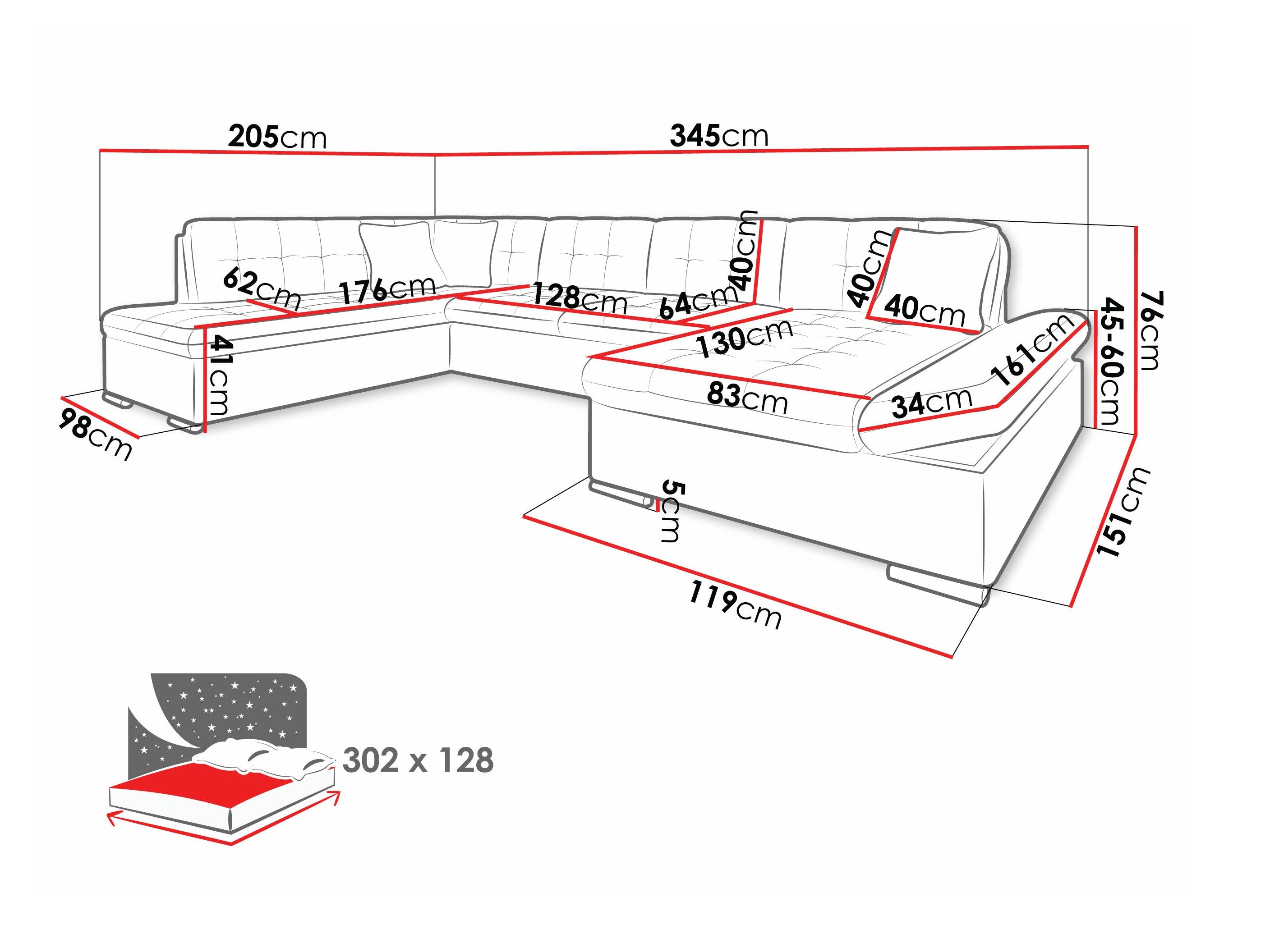 Canapé d'angle Comfivo Tilia (Manila 16 + Manila 18)