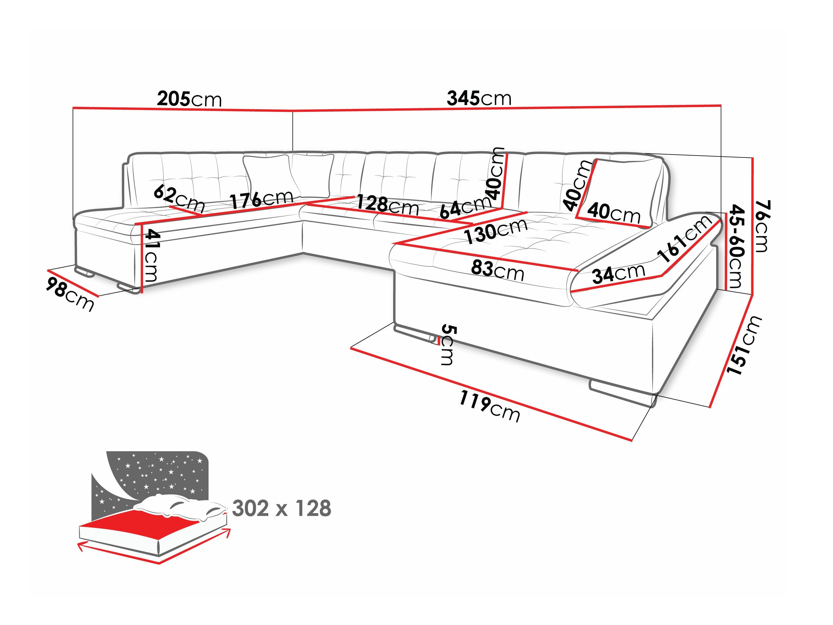 Canapé d'angle Comfivo Tilia (Soft 011 + Lux 06 + Lux 05)