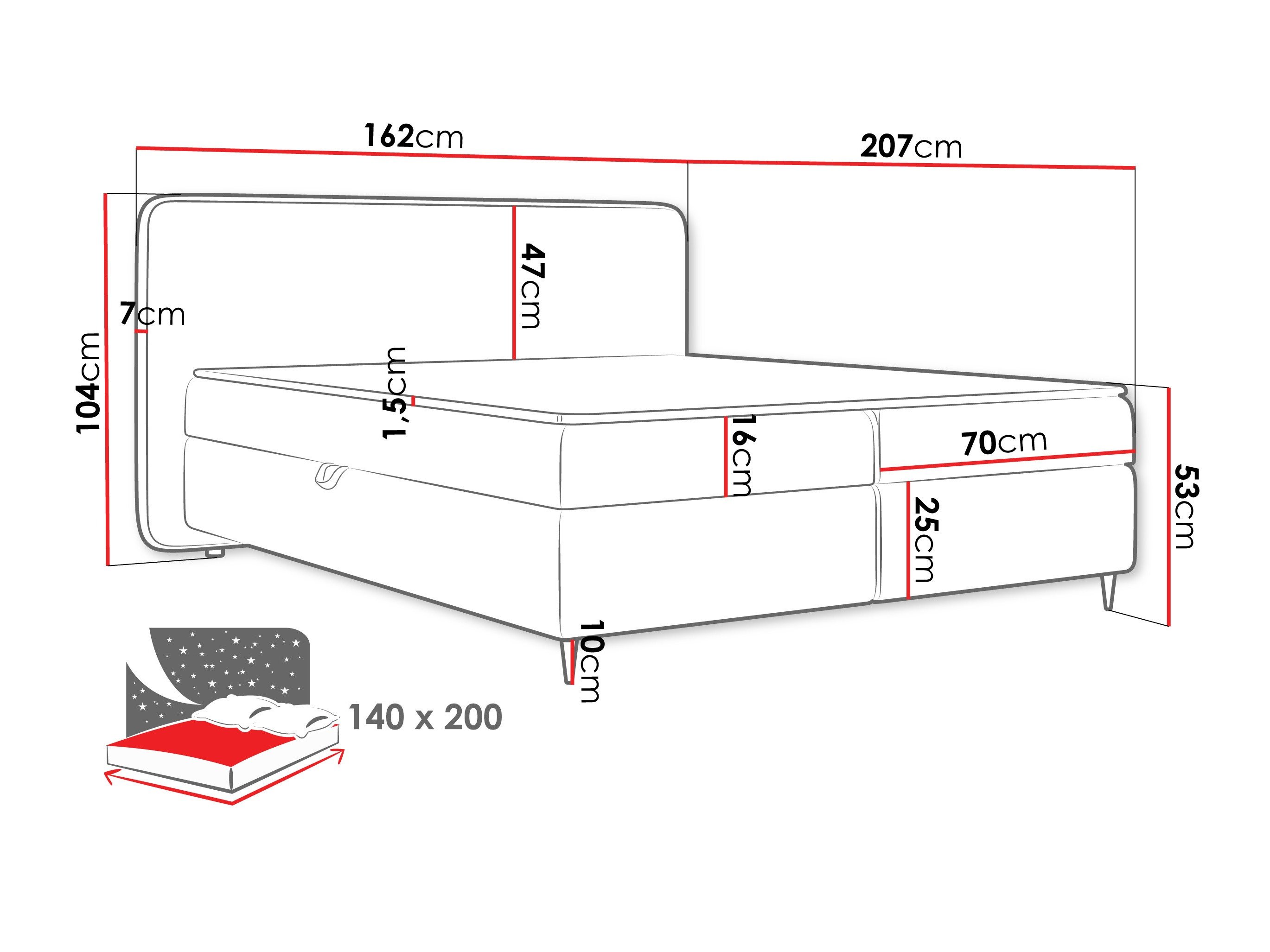 Lit boxspring Stonecrest 108 (Taro 05)