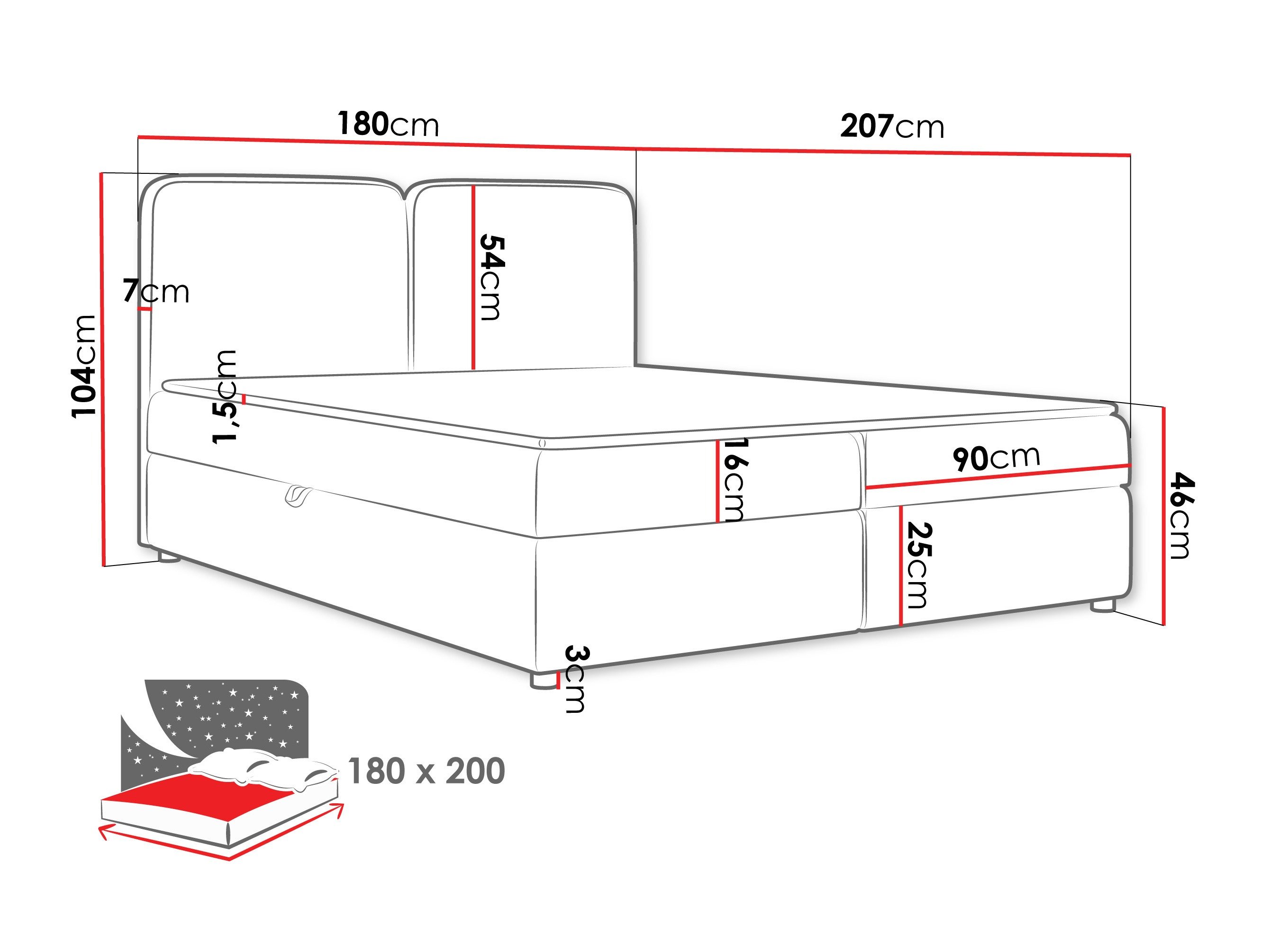 Lit boxspring Stonecrest 109 (Taro 05)