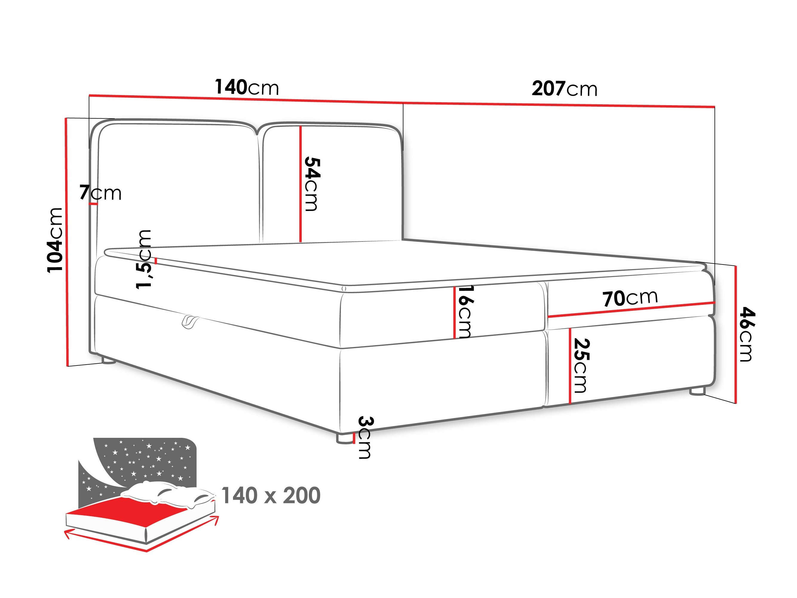 Lit boxspring Stonecrest 109 (Taro 05)