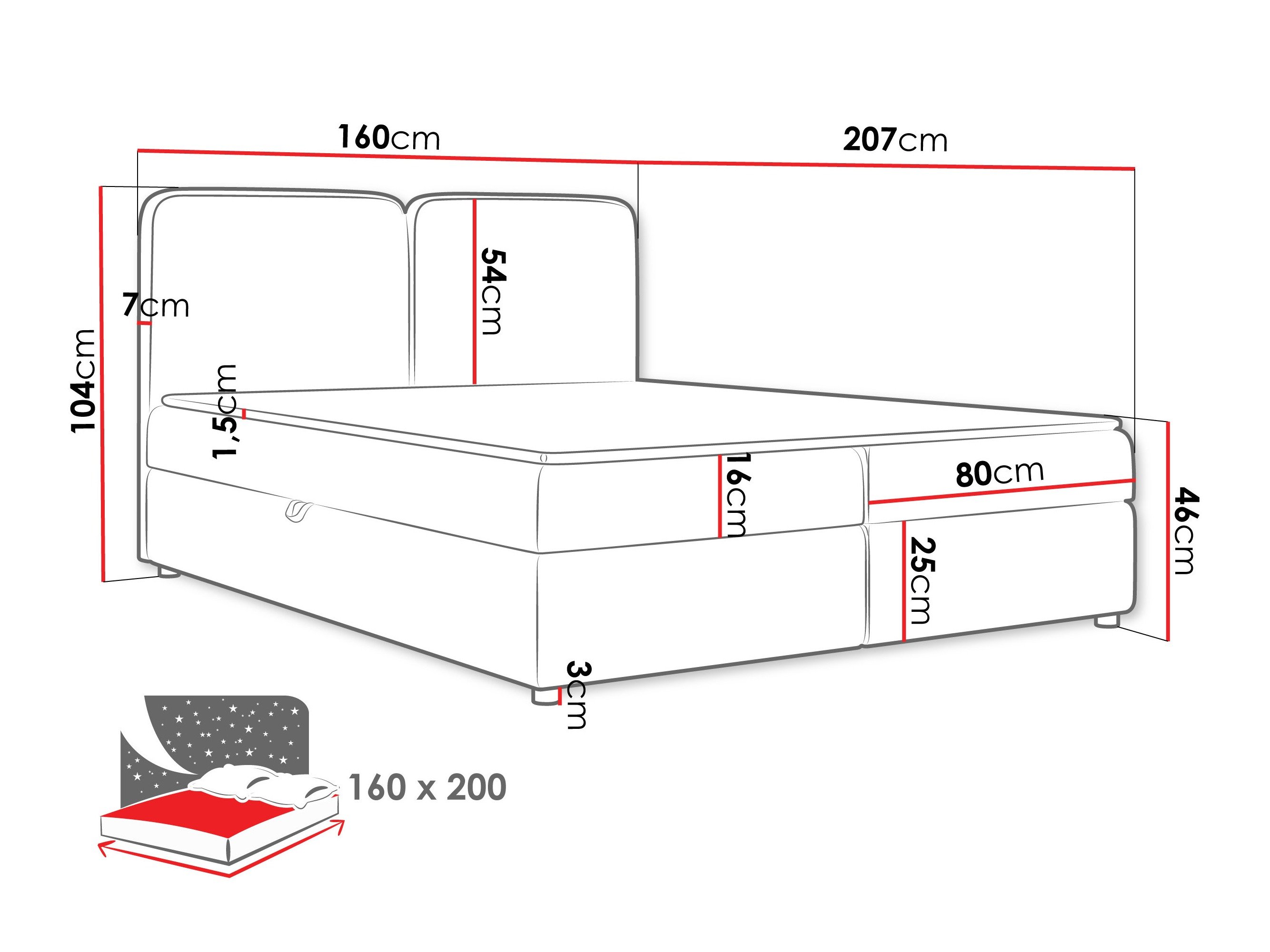 Lit boxspring Stonecrest 109 (Taro 11)