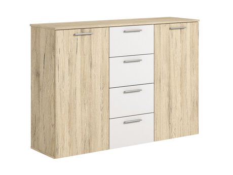 Commode Melvele 101 (Chêne de san remo + Blanc)