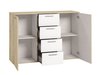 Commode Melvele 101 (Chêne de san remo + Blanc)