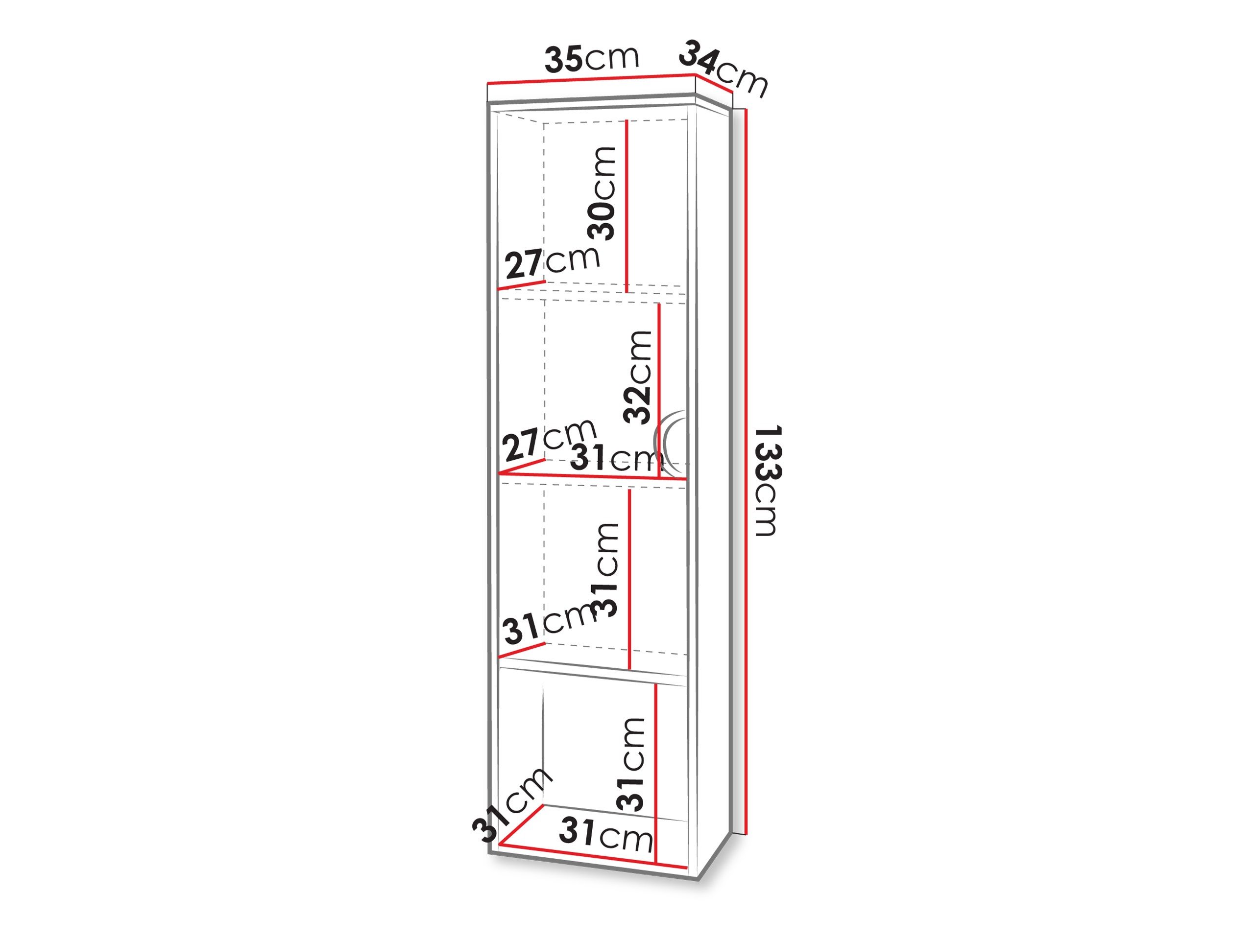 Armoire de salle de bain murale Sodalis (Noyer)