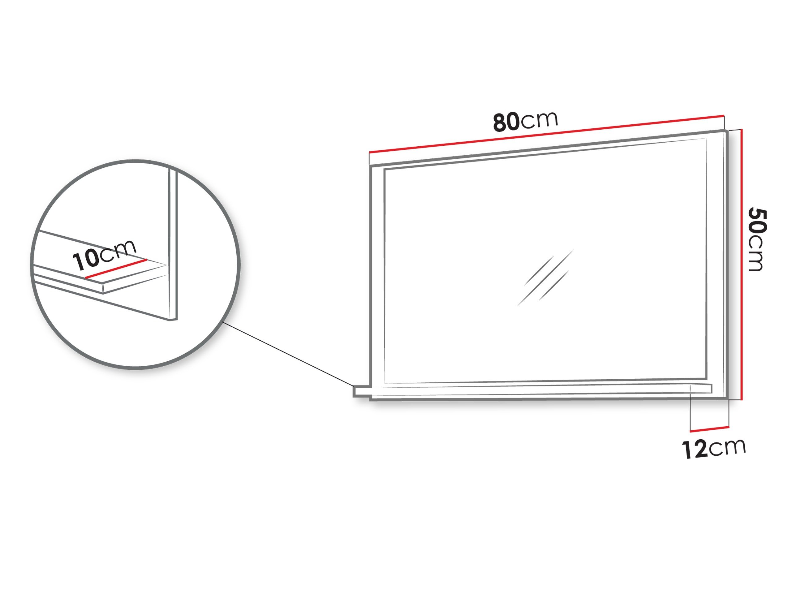 Miroir de salle de bain Sodalis (Noyer)