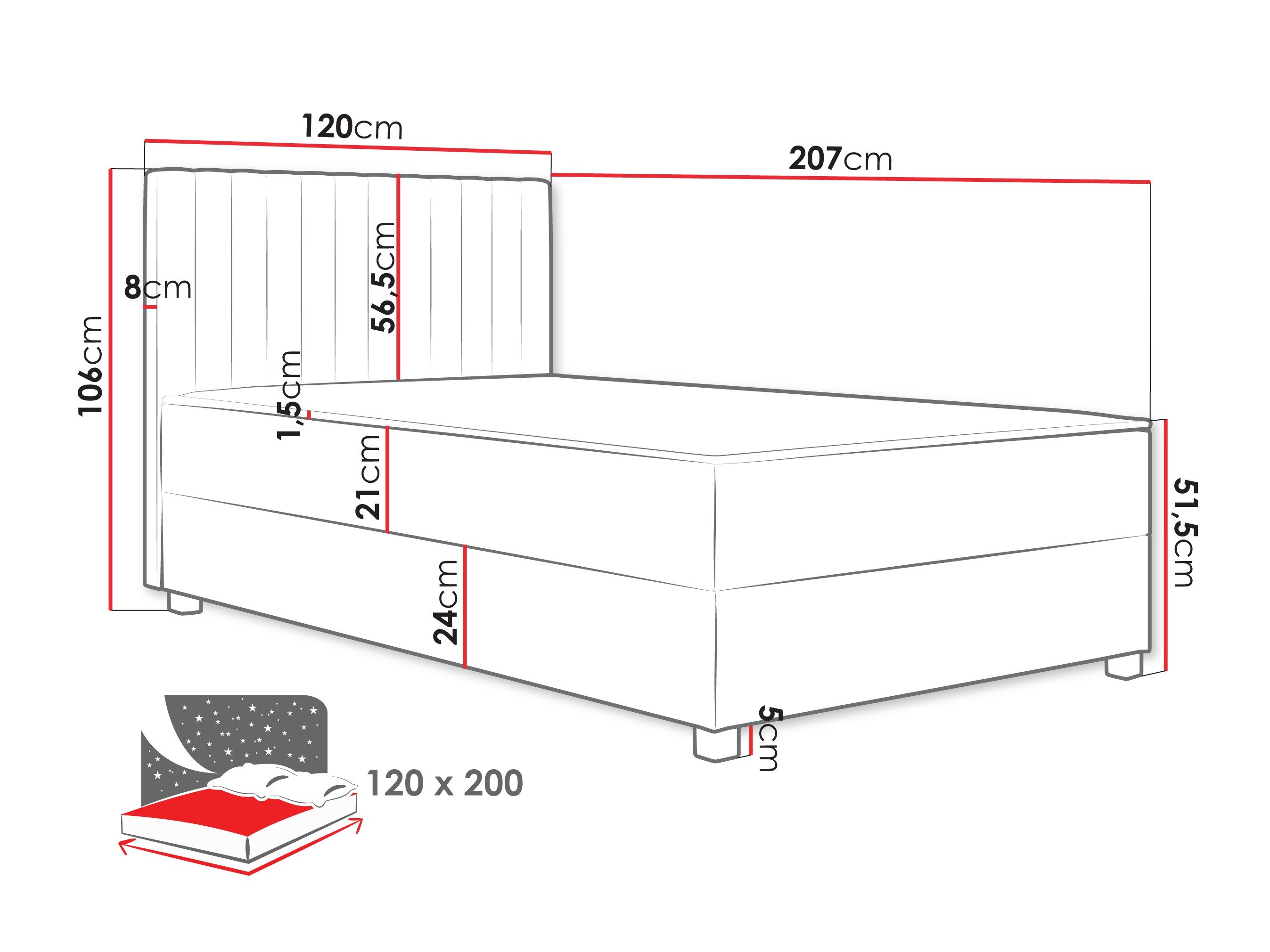 Lit boxspring Soral (Manila 14)