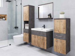 Ensemble de salle de bain Sarasota 109 (Matera gris + Châtaigne)