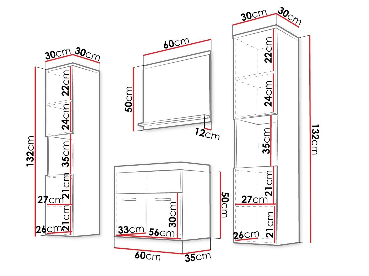 Ensemble de salle de bain Sarasota 123 (Graphite)