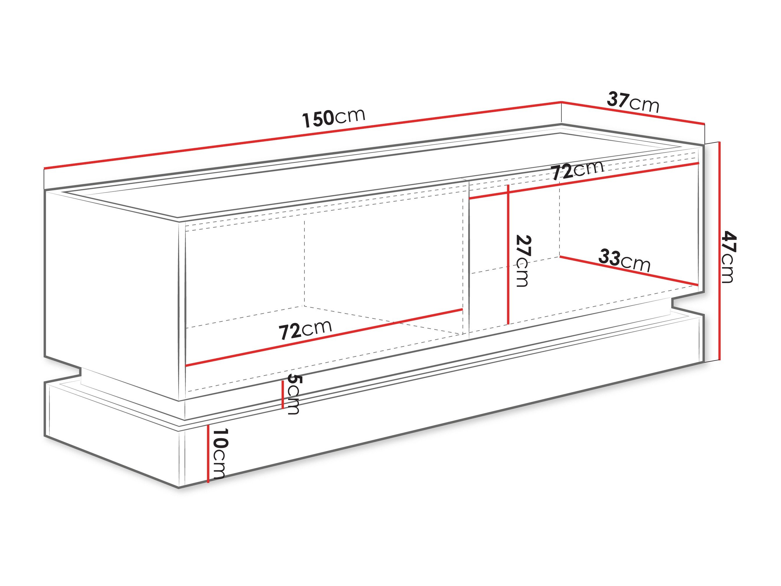 Meuble TV Comfivo Tilia I (Brun clair + Chêne)