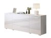 Commode Sarasota 129 (Blanc + Blanc brillant)