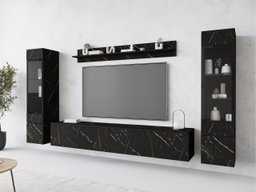 Ensemble de salon Mirfivo 101 (Marbre noir)