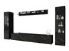 Ensemble de salon Mirfivo 101 (Marbre noir)