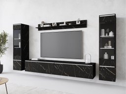 Ensemble de salon Mirfivo 101 (Marbre noir)