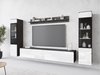 Ensemble de salon Mirfivo 101 (Matera gris + Blanc brillant)