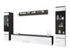 Ensemble de salon Mirfivo 101 (Matera gris + Blanc brillant)