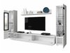 Ensemble de salon Mirfivo 101 (Matera gris + Blanc brillant)