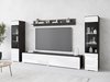 Ensemble de salon Mirfivo 101 (Matera gris + Blanc brillant)